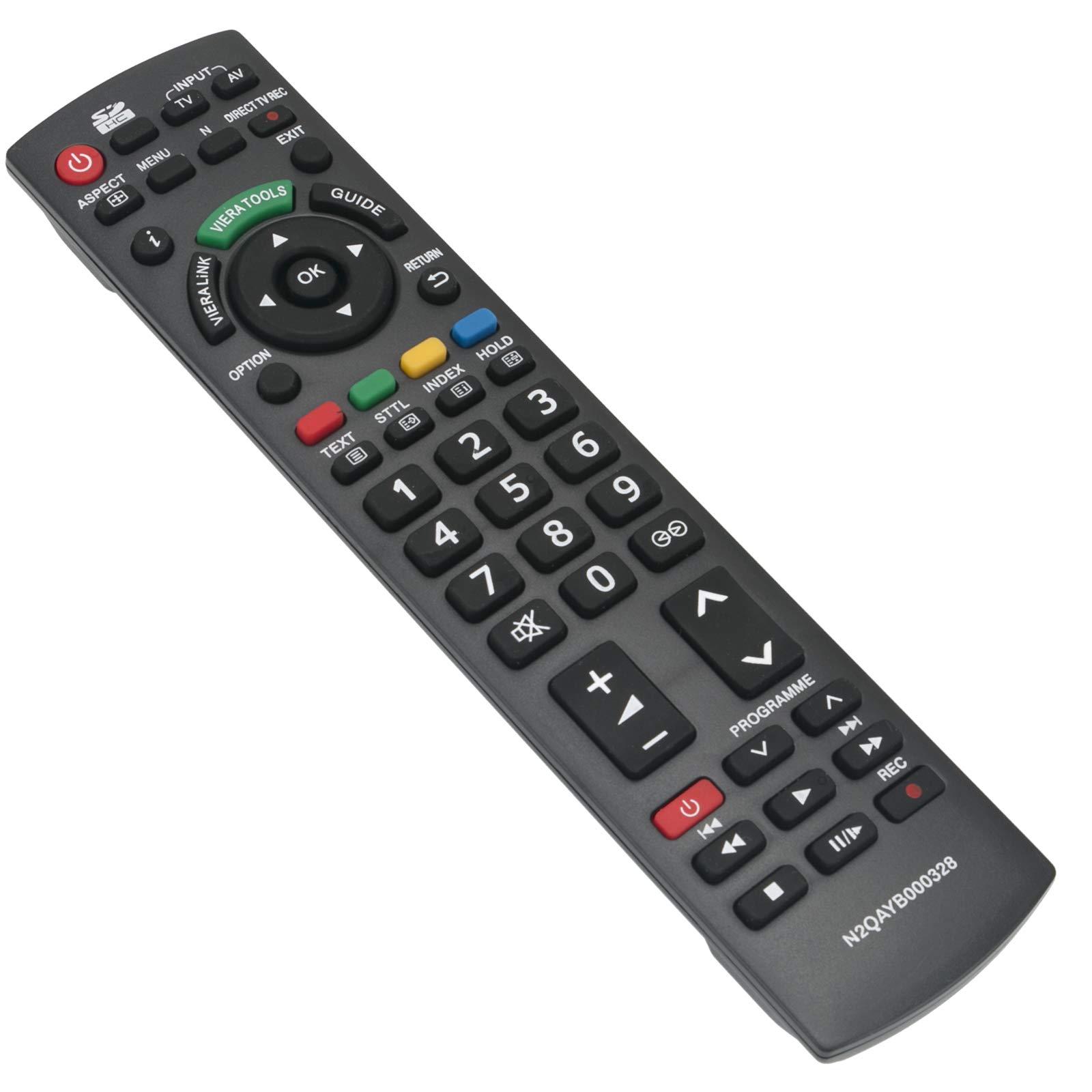 N2QAYB000328 Remote Control Replacement - VINABTY Remote Control for Panasonic TX-L37S10B TX-P37X10Y TX-P42C10B TX-LF42S10 TX-P37C10B TX-L32X15E TX-L37S10E TX-L37U10E TX-L42S10B TX-P46S10E TX-P50C10B
