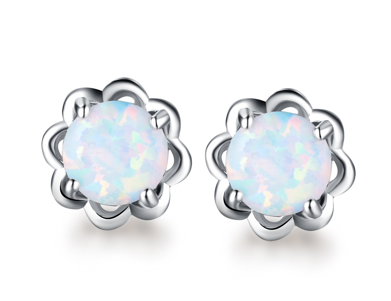 Buy RoseJeopal Opal Stud Earrings 