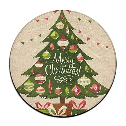 Amazon Com Merry Christmas Tree Doormat Indoor Outdoor