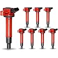 ENA Red 8 Ignition Coil V8 4.3 4.7 2000 2001 2002 2003 2004 205 2006 2007 2008 2009 Compatible with Toyota Lexus Tundra Sequoia Land Cruiser 4Runner LX470 GX470 GS430 LS430 SC430 Coils for UF230 UF493
