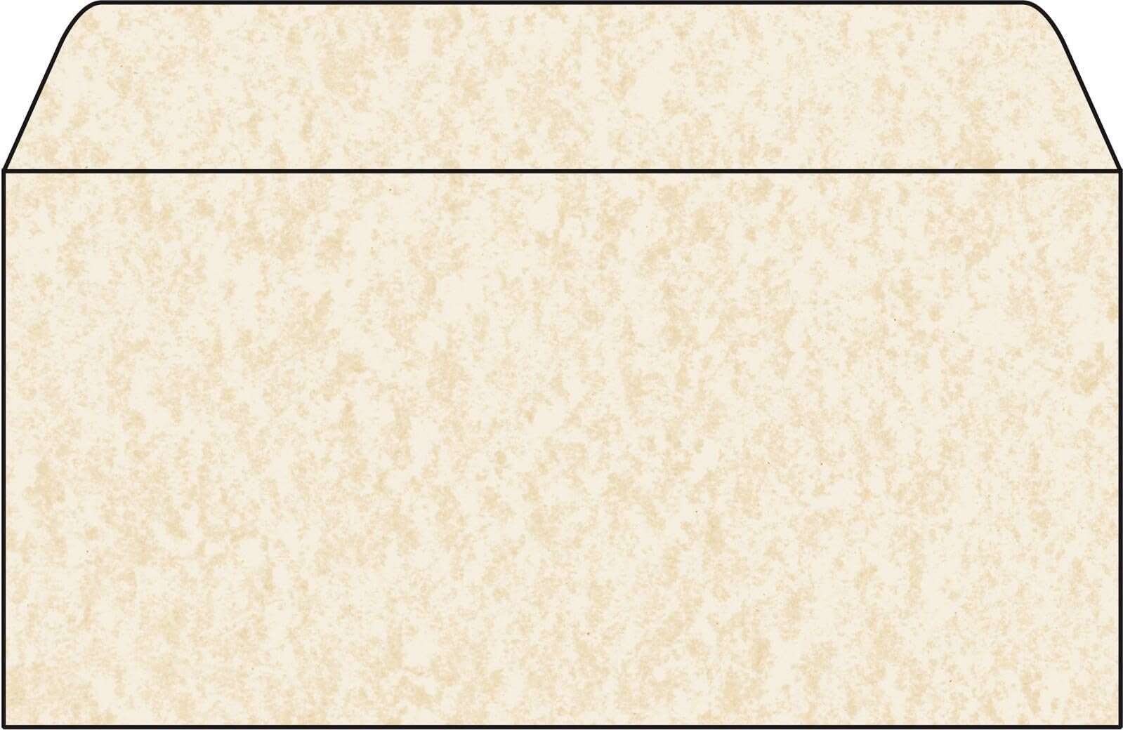 SIGEL DU181 TextuRed envelopes, DL, 90 gsm, parchment Beige, 50 Pieces