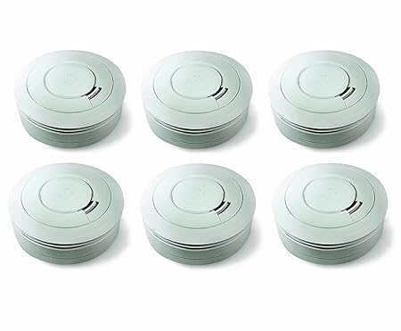 Ei Electronics Ei650 10-Jahres-Rauchwarnmelder, Testsieger Stiftung-Warentest, 6er Set