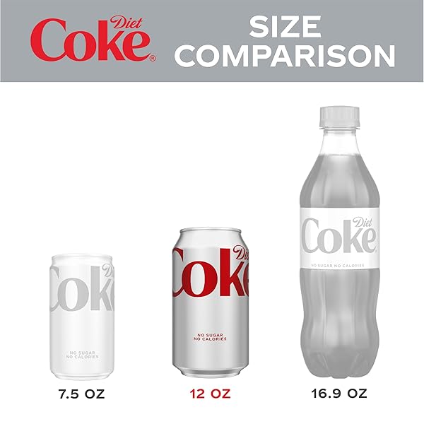 DIET COKE SODA SOFT DRINK CANS, 12 FL OZ, 12 PACK