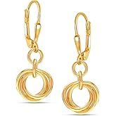 LeCalla Women's Drop & Dangle Earrings | 925 Sterling Silver Leverback Earrings | Lightweight Teardrop Lever Back Drop Dangle Earring for Women