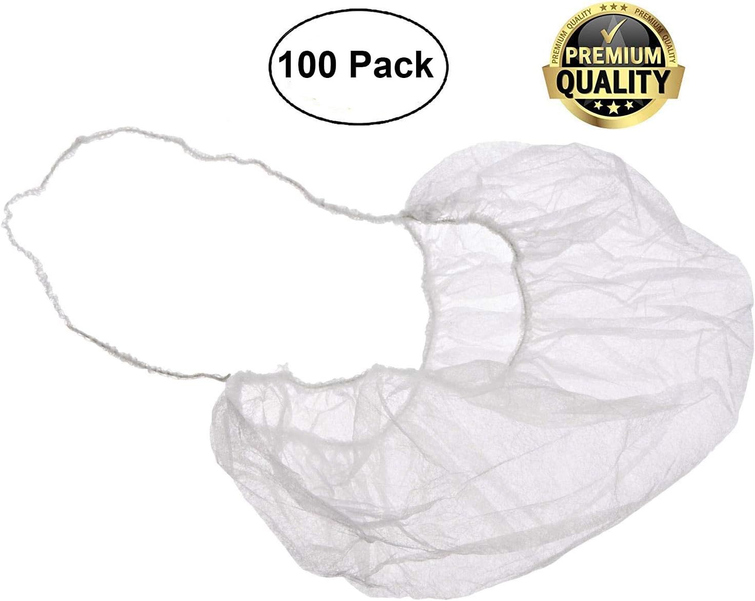 ABC Pack of 100 Blue Polypropylene Beard Covers 18". Disposable Beard Guards. Industrial Grade Beard Net Protectors. Honeycomb Beard Nets. Facial Hair Covering. Breathable & Lightweight. Wholesale. - - 