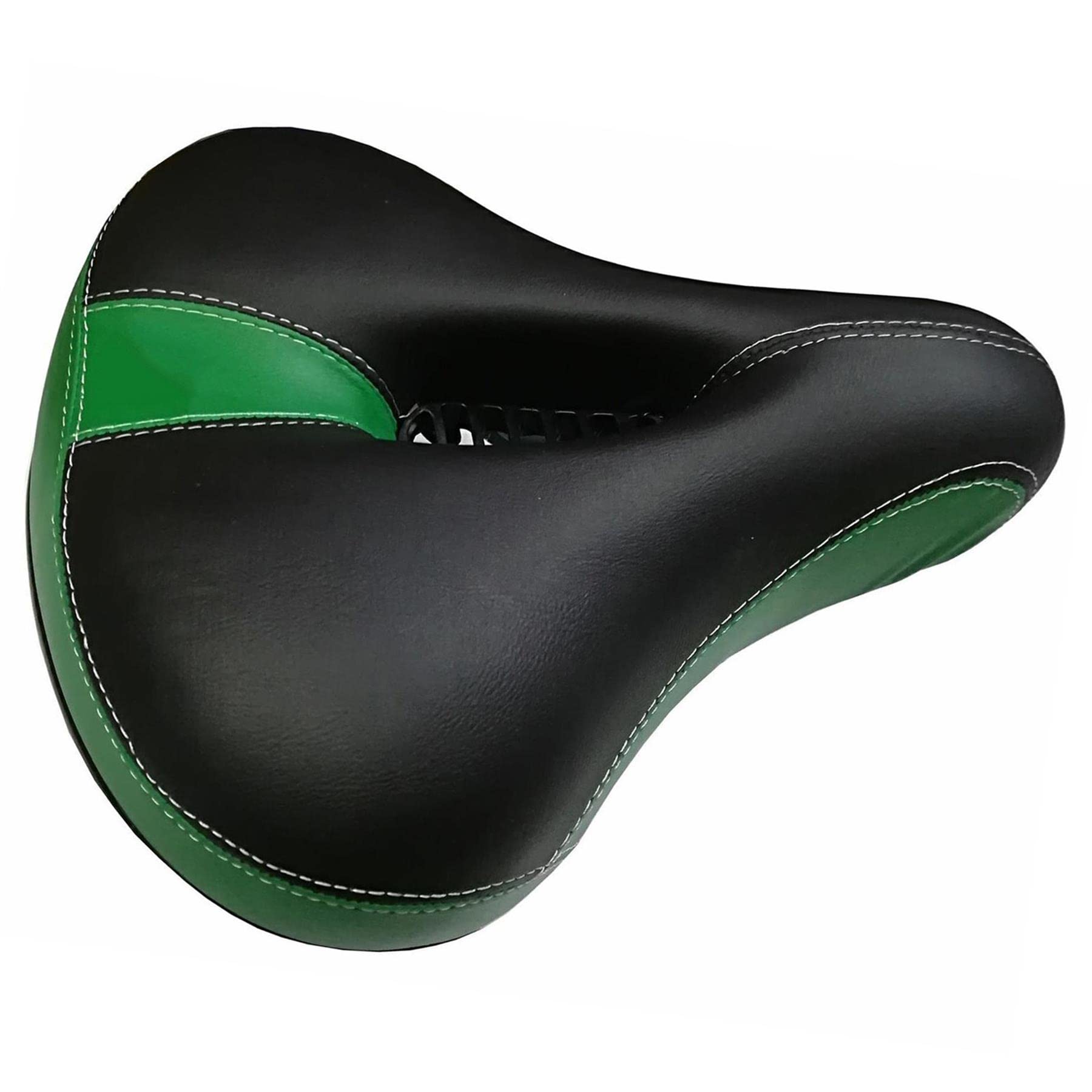 Laxzo ® Bike Seat, Bicycle Saddle Comfortable Waterproof Soft Cushion Wide Bike Gel Saddles For Road Bike, Cruiser Bike, Montain Bike, Spinning Bike, Exercise Bikes (Green)