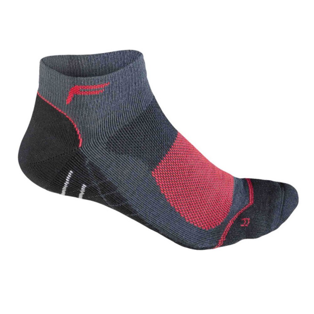 F-Lite Men's Merino Mountainbike Mid Socks - Anthracite/Red, Size 43-46 (9-11)