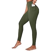 Ewedoos Compression Leggings with Pockets for Women Tummy Control Leggings No Front Seam Workout High Waisted Yoga Pants Gym