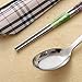 Chopsticks Set, Spoon and Chopsticks Set with Case 1 Stainless Steel Chopsticks+1 Spoon Portable Lunch Tableware Set - by Suncha
