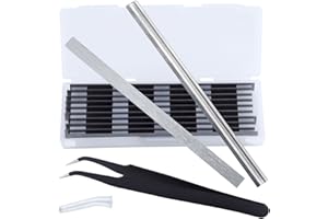 SPEEDWOX 10pcs 82mm Tungsten Carbide Portable Planer Knife Blades Replacement 3-1/4 Inch Planer Blades with Special Tweezers 