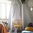 MOMAID Bed Canopy with Frills Reading Nook Game Tent for Kids Boho Hanging Net Play Room Decor(White)