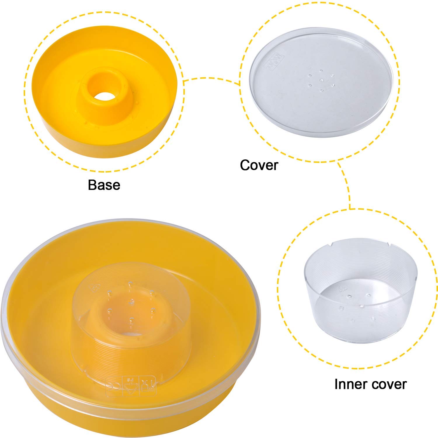 Bee Round Rapid Feeder, Beekeeping Water Feeder Beehive Drinking Bowl For Bee Keeping Equipment - Image 4