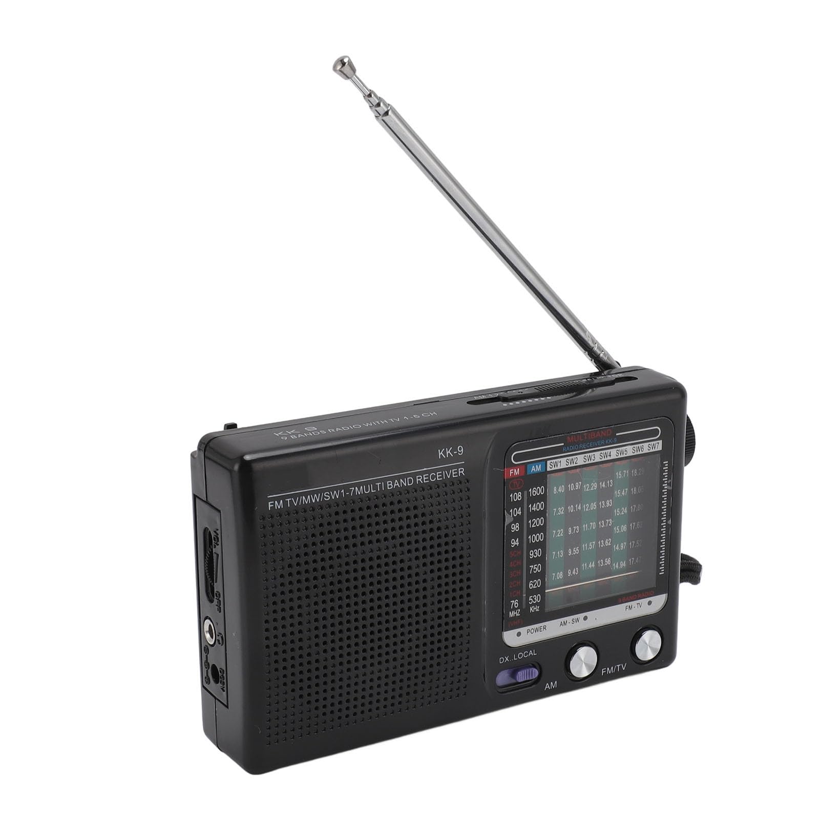 Portable Multi Band Radio, Compact Portable Elderly Emergency Radio with Chip, Excellent Reception, Suitable for Elderly and Outdoor, for Fishing, Camping, and More