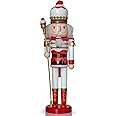Ornativity Strawberry Toy Soldier Nutcracker - Wooden Strawberry Hat with Cupcake Scepter King Theme Christmas Nutcracker Xmas Figure Holiday Decoration 15"