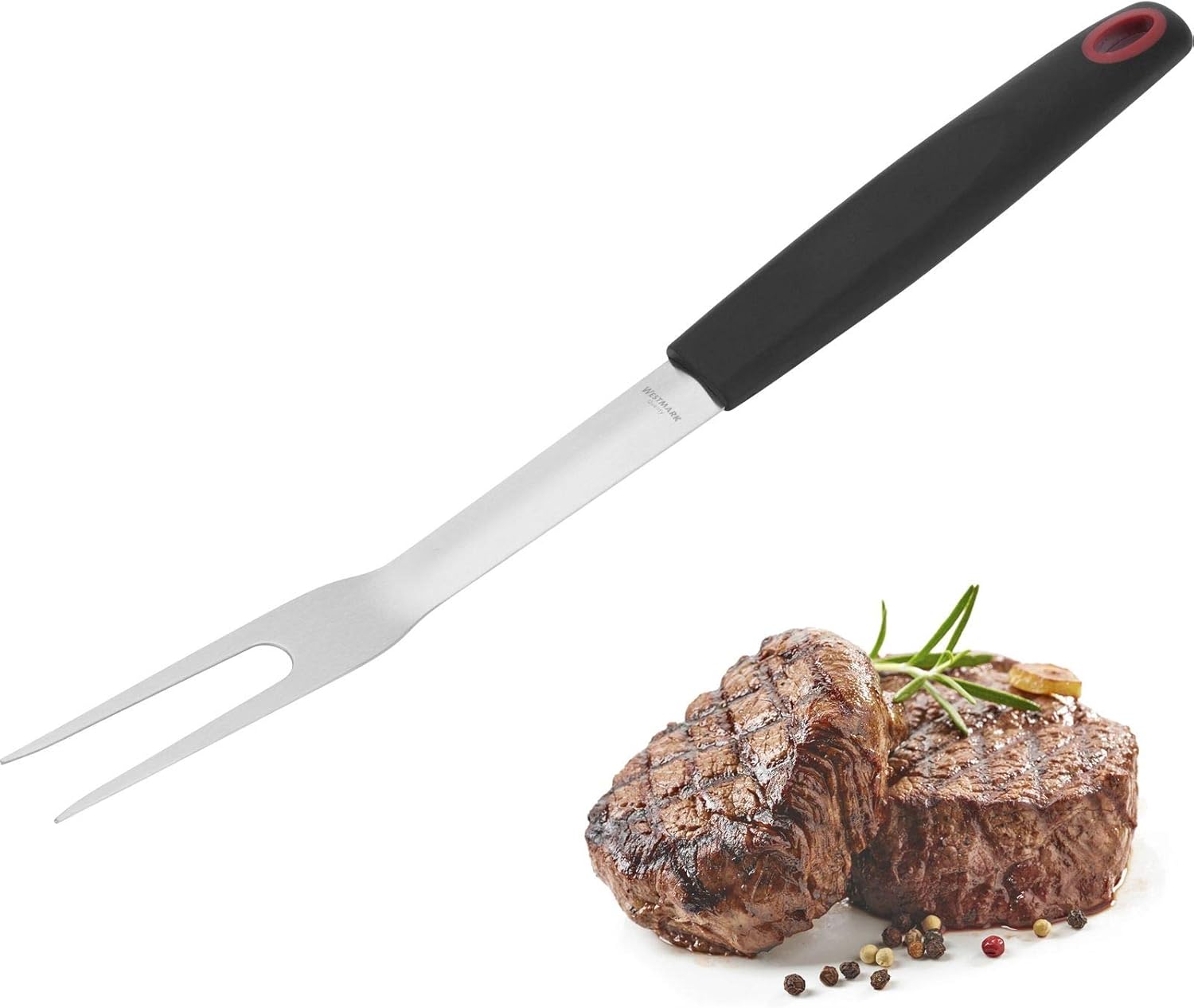 Westmark 15082280 Grillgabel, Edelstahl, schwarz, silber, 40.5 x 3.1 x 2.5 cm