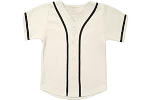 babyhealthy Kids Baseball Jersey Button Down Hip Hop Personalized Sport T Shirts Tops for Boys Girls