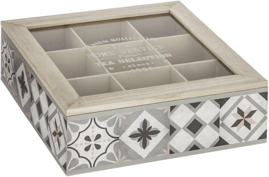 Caja de té X9 contemporánea de fábrica: Amazon.es: Hogar
