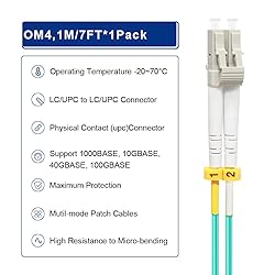 FLYPROFiber- OM4 Fiber Patch Cable 1M/3ft, LC to LC
