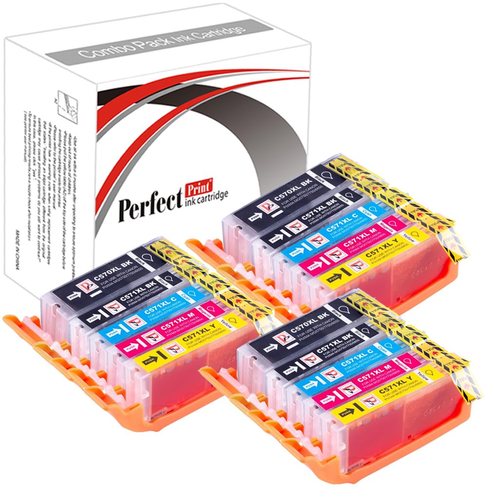 PerfectPrint Compatible Ink Cartridge Replacement for Canon PIXMA MG5750 MG6850 MG5751 MG6851 MG5753 MG5752 MG6852 MG6853 MG5700 MG6800 TS6050 TS6052 TS6051 TS5050 TS5055 TS5053 TS5051 (15-Pack)
