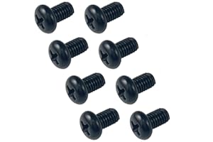 OTTOPO Rear License Plate Screws M5-0.8X8mm Compatible with Tesla Model 3, Y and BMW 18-8 Stainless Steel Black Zinc Plated 8 Pack
