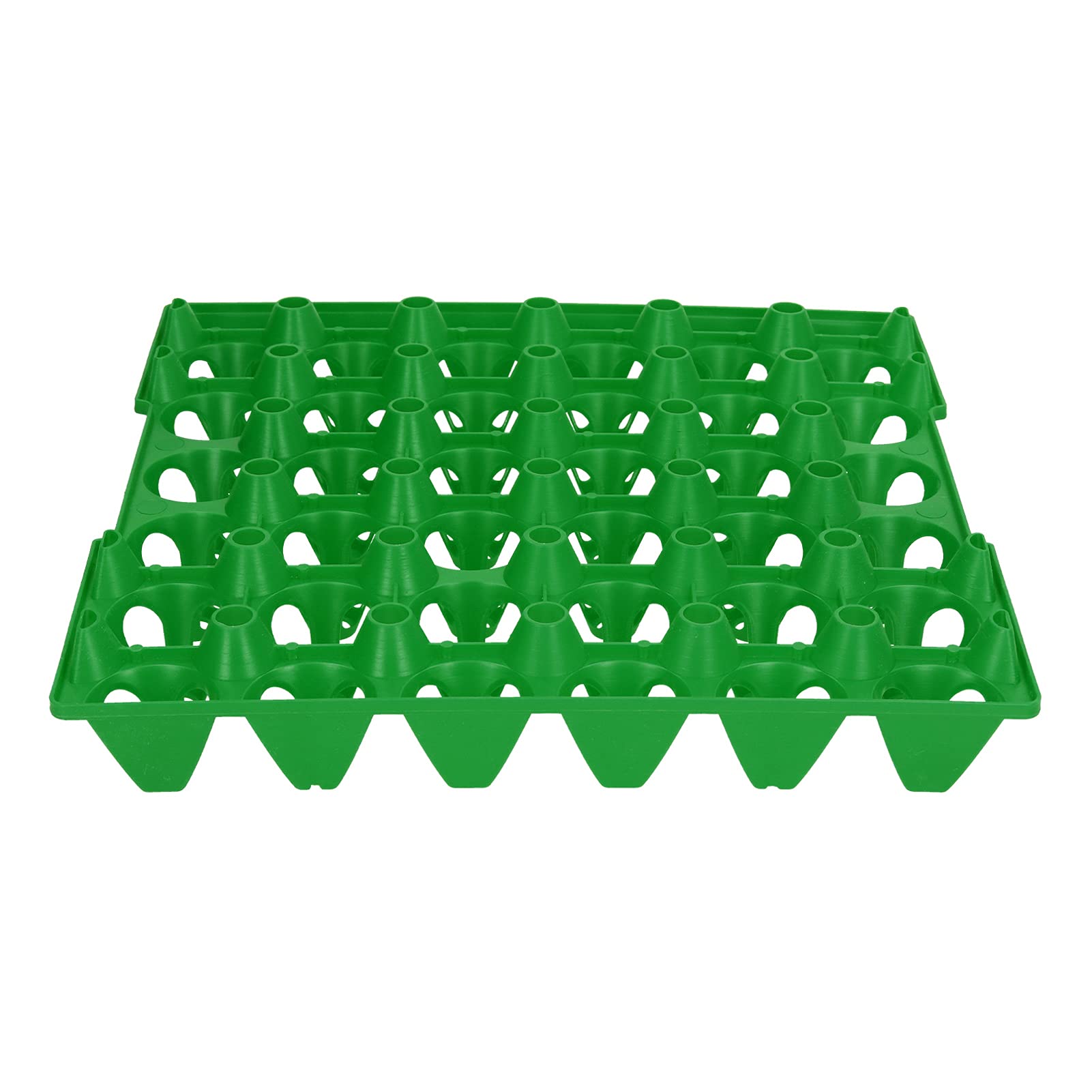 5PCS Egg Flats, Plastic Chicken, Egg Holder Egg Flats Egg Cartons Stackable Reusable Egg Crates Holder Trays for Storage Transportation Each Holds 30 Eggs (Green)