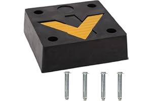 foriy 4" Loading Dock Bumpers Deep Molded Rubber Dock Bumper Square Duty Rubber Extruded Bumper for Boat Docks Marinas Loading Docks Parking Spots,11.8x11.8x4in