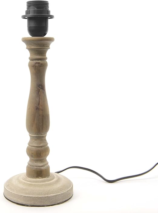 soporte de lampara lampara de mesa lampara de mesa pie de lampara madera redondo 34 5 cm clay