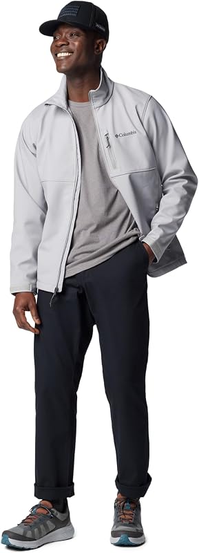 Thistletown Hills - Camisa de Senderismo de Manga Corta para Hombre, Gris Jaspeado., M