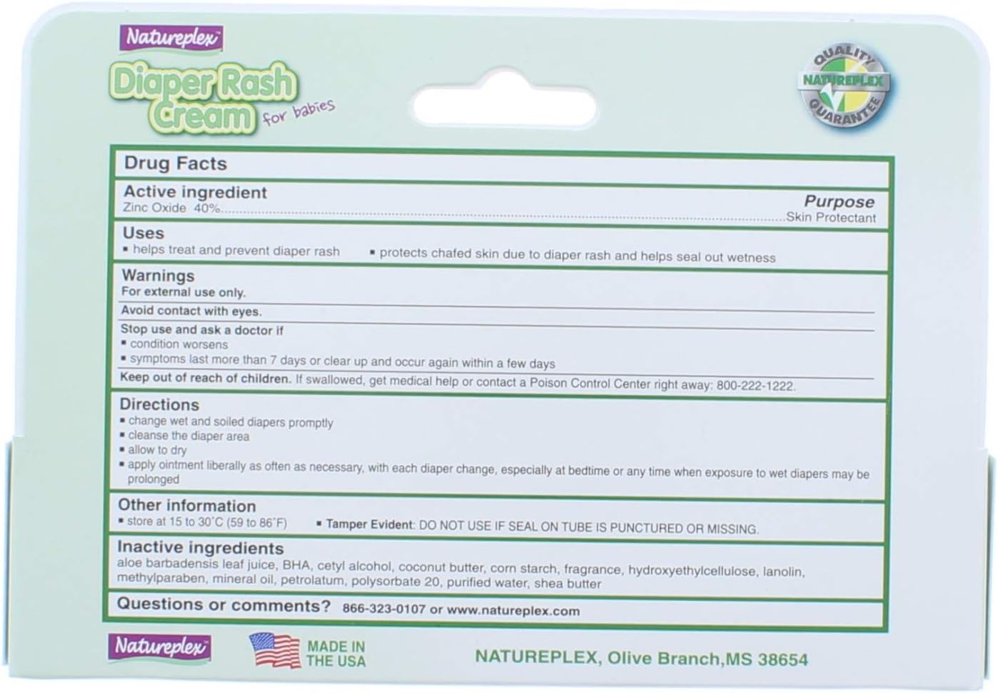natureplex diaper rash cream