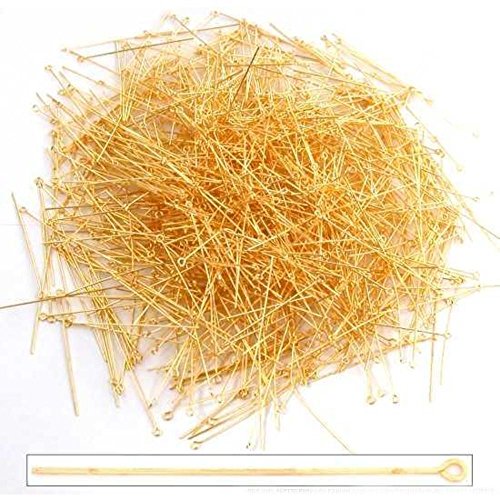 1000 Brass Plated Eye Pins For Jewelry Making