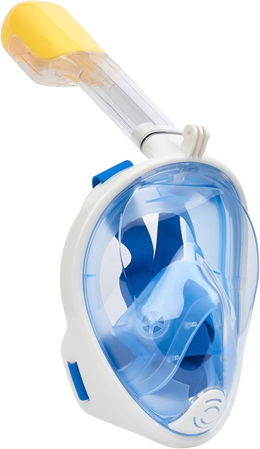 yogree Full Face Snorkel Mask with 180°Panoramic View Snorkel Set for Adults or Kids, Anti-Fog and Anti-Leak Function