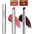Mrettick 2PCS Honey Lipstick Tinted Lip Balm in Black and Pink，Sheer Hydrating Lipstick for All Skin Tones - Moisturizing Lip Color - Natural Glossy Finish