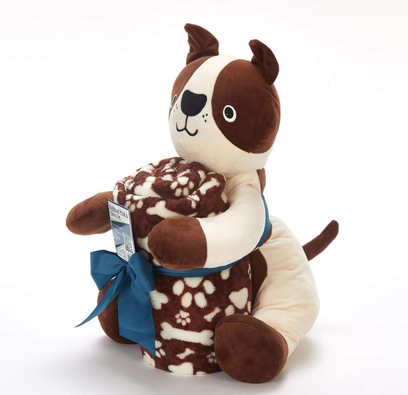 DOGS Huggable plush and throw set for easter baskets Handmade