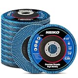 Neiko 11255A High Density Jumbo Premium Zirconia Flap Disc | 4.5" x 7/8-Inch, 40 Grit, Flat Type #27-10 Pack