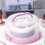 SETLUX 10in Plastic Cake Carrier with Handle, Round