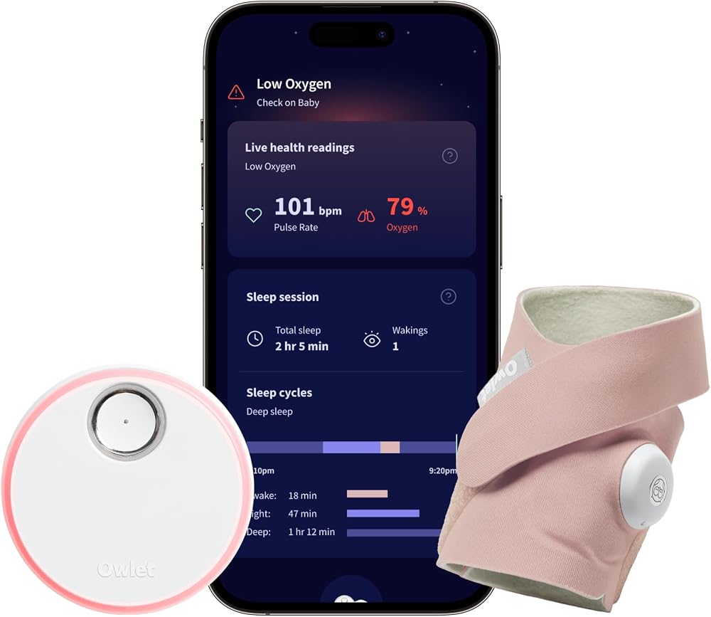 Owlet Dream Sock Smart Baby Monitor Dusty Rose Brand New