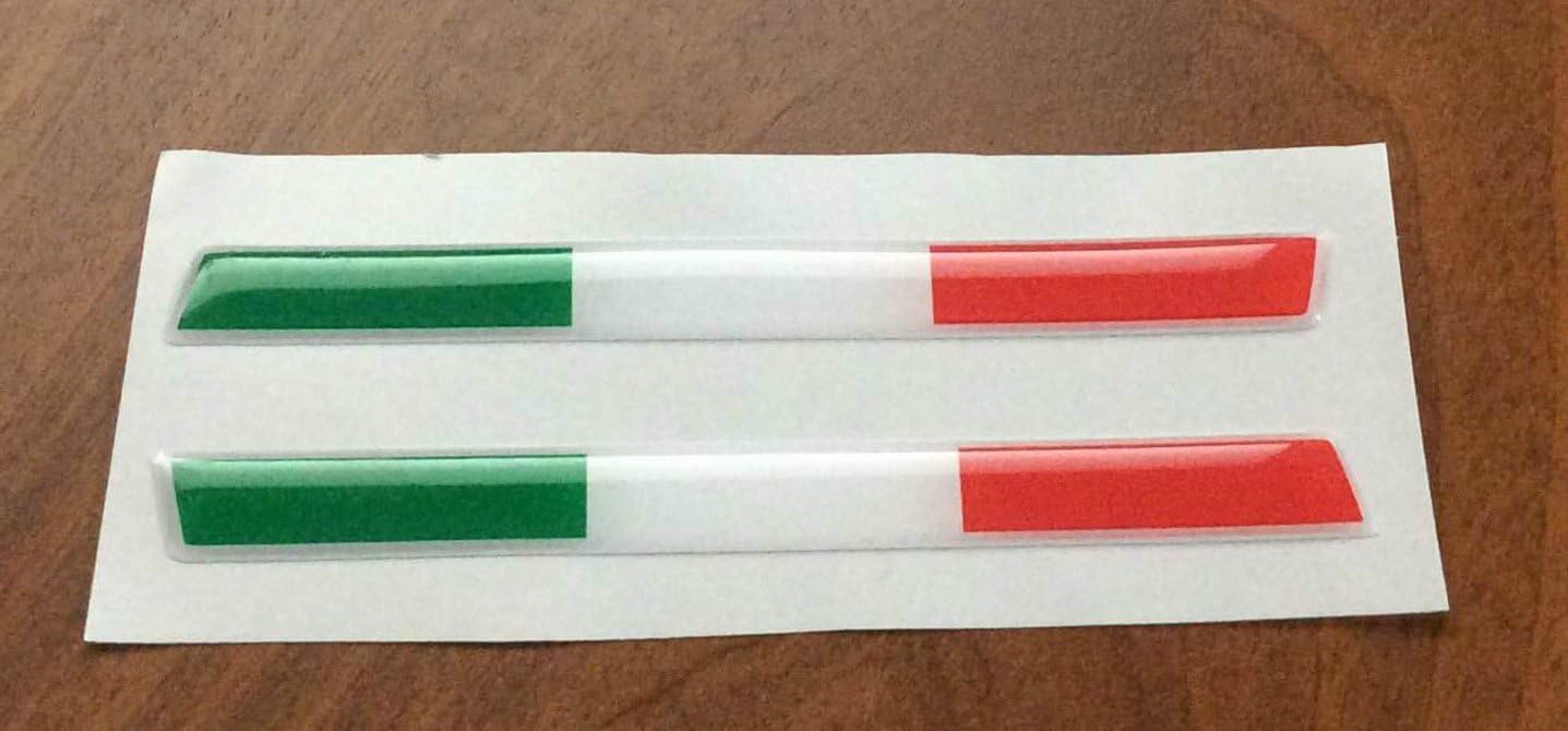KIT 2 ITALIAN FLAG 3D STICKER COLOUR CODE-IT - 034 FLAG ITALY 10 x 1 cm