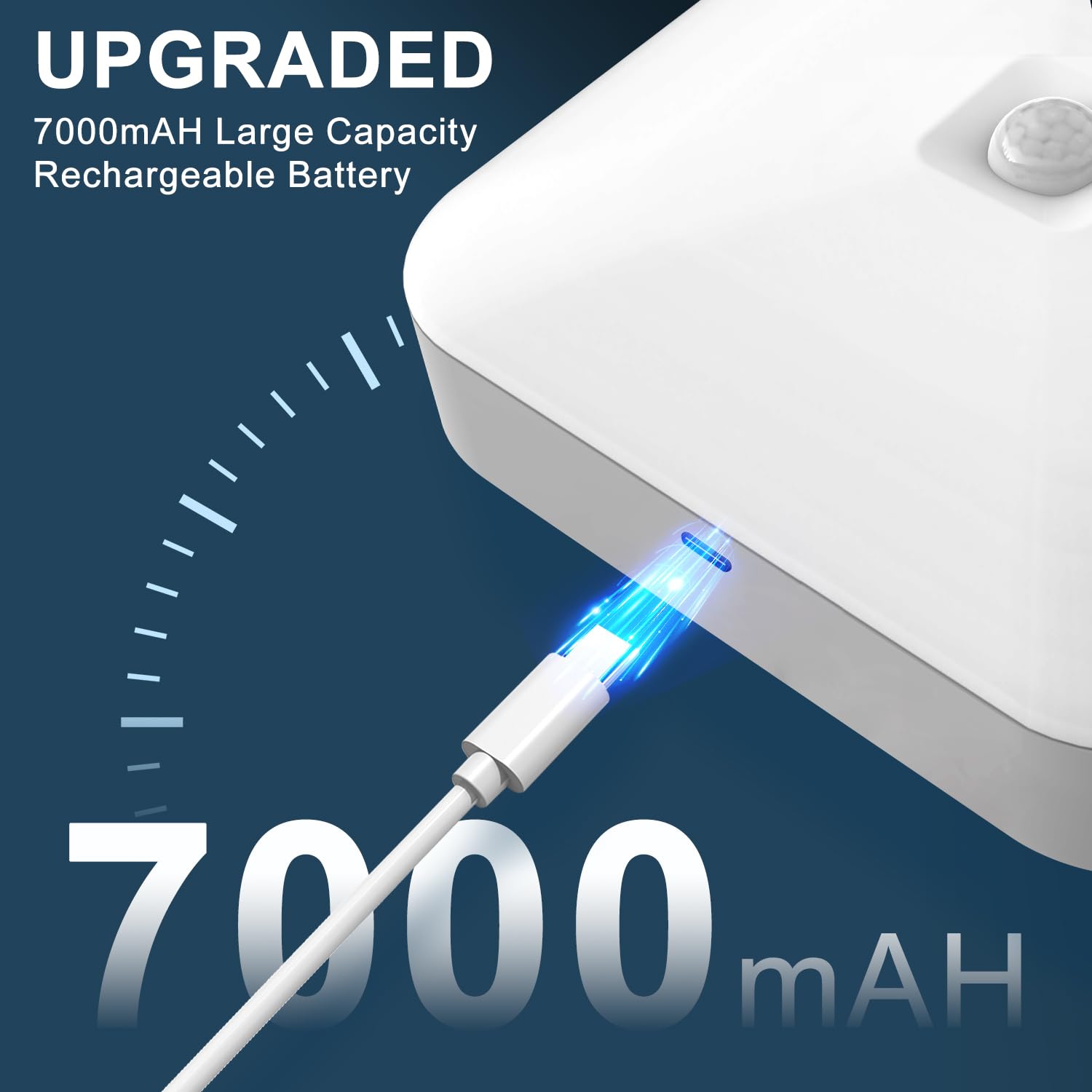 Rechargeable Motion Sensor Closet Light, Rechargeable Battery Operated Ceiling Light Wireless, 500LM Wireless Motion Activated Light for Shower Stairs Hallway Pantry Porch Garage, 5000K
