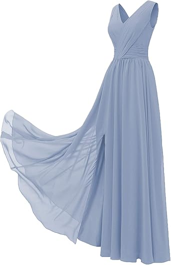 slate blue long formal dresses