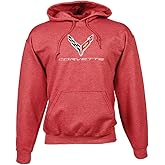 C8 Corvette Next Generation Embroidered Sweatshirt Hoodie (X-Large, Red)