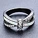 Adeser Jewelry Womens Lab White Opal Black Gold Plated Ring 10 KT Promise Wedding Womens Rings Size 6-10