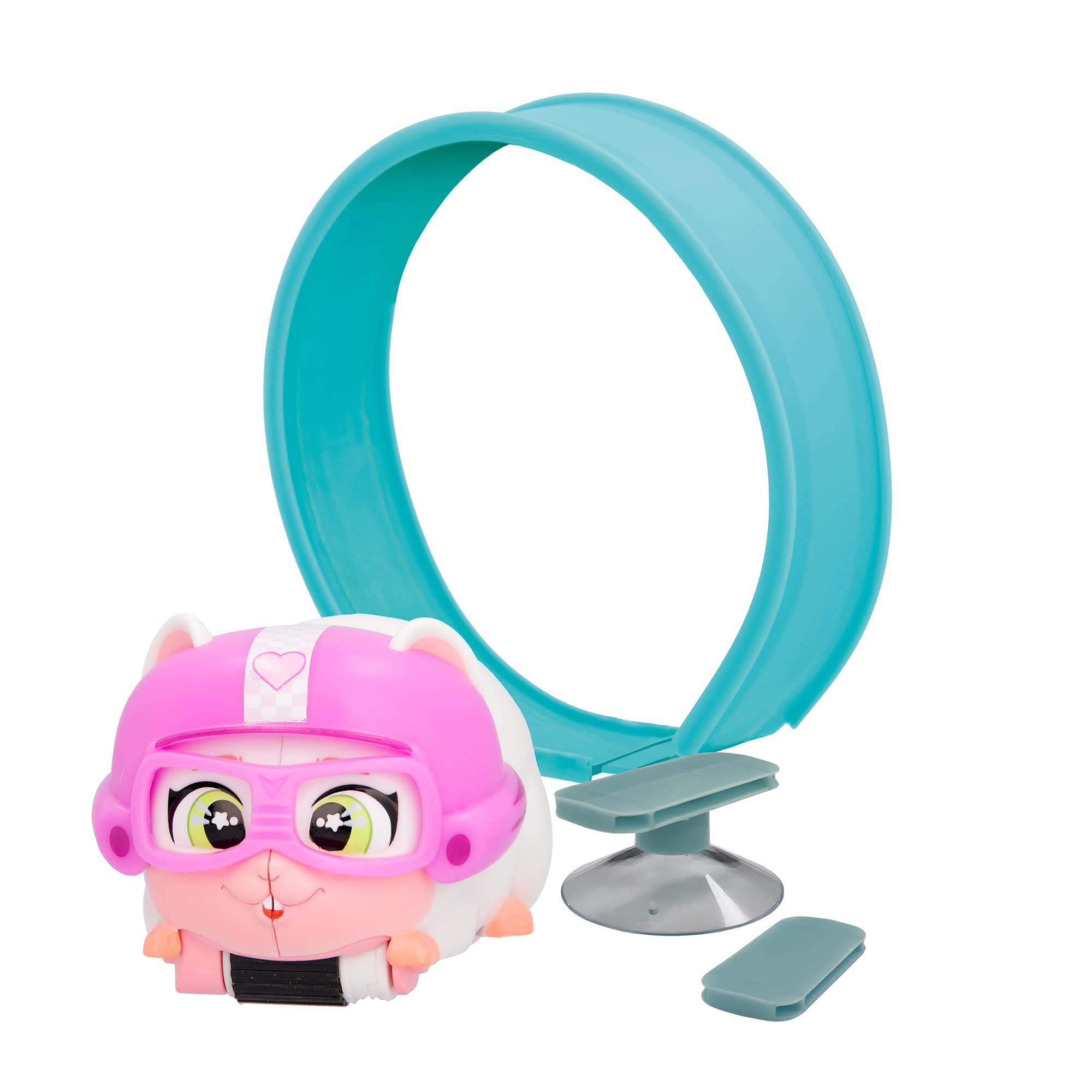 LOOPERS IMC Toys Hammies Trixie Hamster Interactive Collectible Vehicle with Gears that Runs in and Out of the Wheel, Toy and Game for Boys and Girls + 3 Years