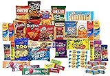 Care Package with 50 Sweet & Salty Snacks, Variety Snack Box for Military Appreciation, Gift Basket of Snack Foods for College Students, (3 Lbs)