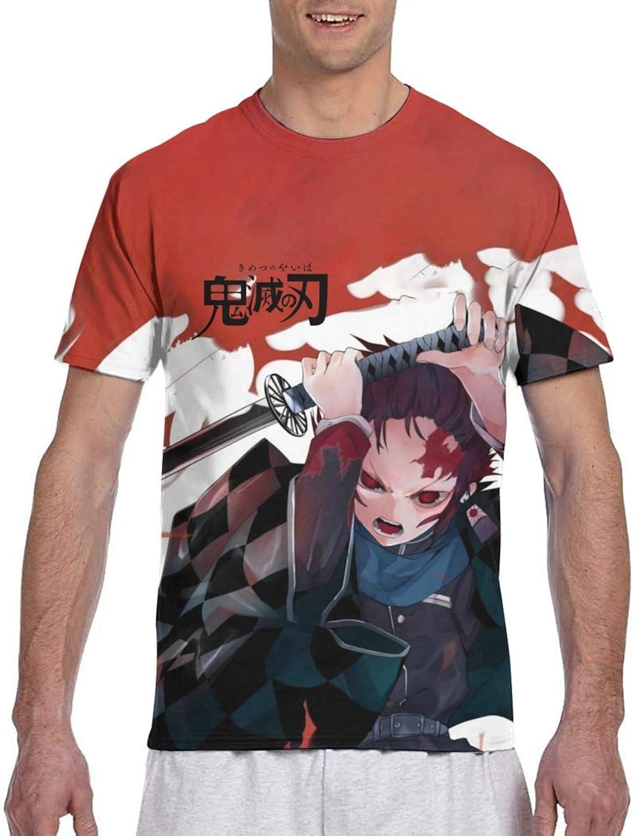 Amazon Co Jp 鬼滅の刃 メンズ Tシャツ 半袖 ティーシャツ スウェット 夏服 アニメ おしゃれ 服 ファッション小物