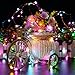 GDEALER 100 Led 33ft Fairy Lights Fairy String Lights Battery Operated Waterproof 8 Modes Remote Control String Lights Copper Wire Firefly lights Christmas Decor Christmas Lights Multi Color