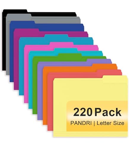 Pastas Pendaflex Com Aba Colorida - Tamanho Carta 100 Unidades