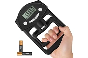KYTO Grip Strength Tester, Hand Grip Dynamometer, Electronic Hand Grip Strength Tester Grip Strengthener Hand Exerciser Meter Digital Hand Grip Training Gauge 220 Lbs / 99 Kgs for Sports, School, Office and Home Use