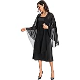 Baoqiya Chiffon Shawls and Wraps Wedding Party Shawl Scarf for Women Bridal Evening Dress on Special Occasion Dresses