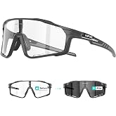 KAPVOE Photochromic Cycling Sunglasses Men Women K76 | Clear to TR90 frame, lens ventilation and 3-position adjustable nose pad