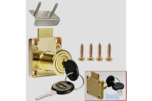 JUNRBX Cabinet Lock, Drawer Lock, Mailbox Lock, Door Lock, Suitable for Wooden Cabinets. Model CT-138-22, ((Hole Diameter 0.75＂/ 19MM) is Suitable for Door Panels With A Thickness of 17 mm-22 mm. 1 Pcs